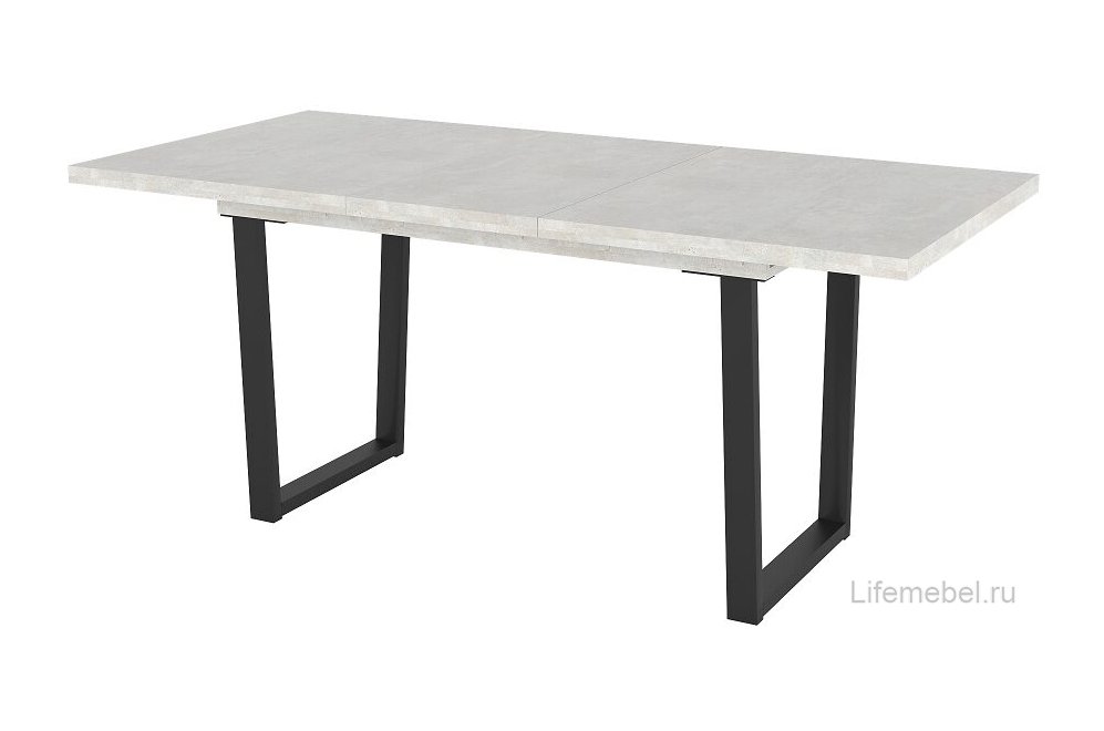 Деревянный стол Джесси бетон портленд / черный