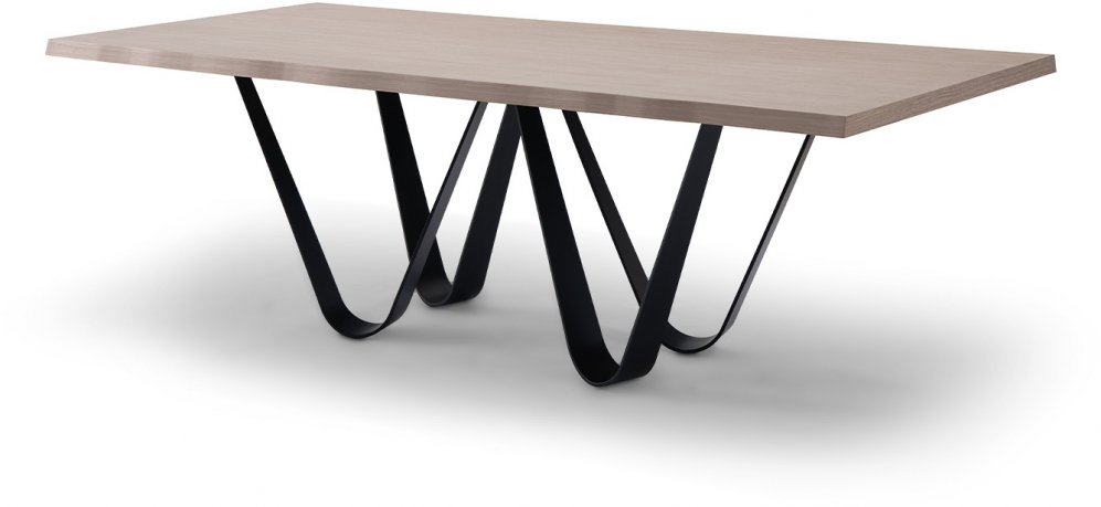 Деревянный стол Флик светлый дуб / бронза