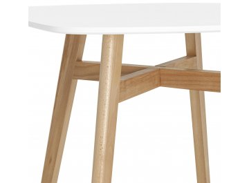 Обеденный стол Гарфильд ножки бук / белый