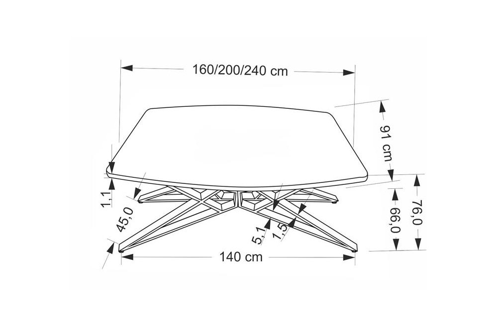 Керамический стол Alfredo дуб