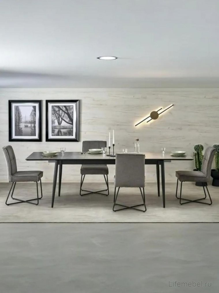 Деревянный стол Charles раскладной серый