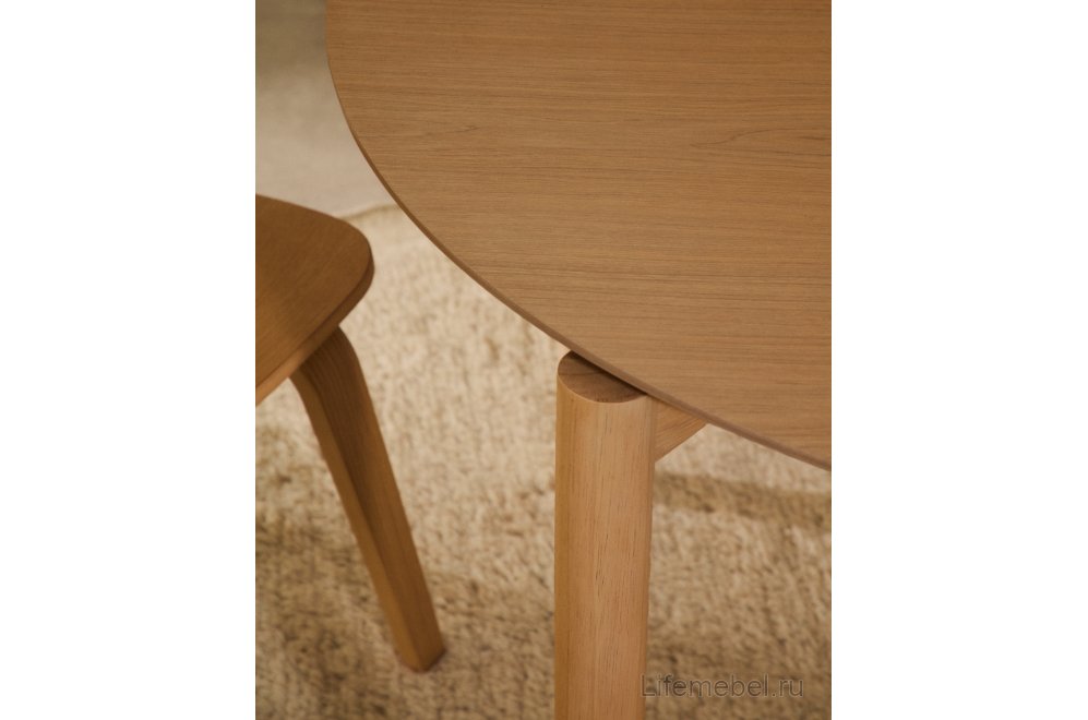 Деревянный стол Indara круглый натуральный