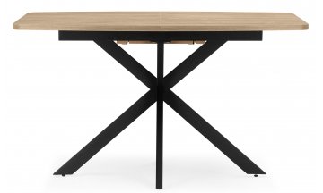 Деревянный стол Индиана 130x80 дуб кунео / черный