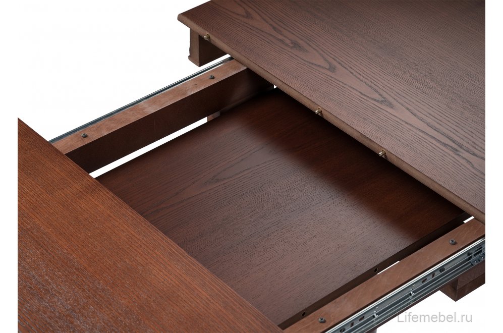 Деревянный стол Кантри 120 овальный орех / коричневая патина