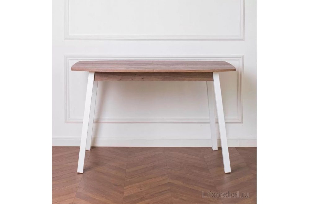 Деревянный стол Лион дуб / белый