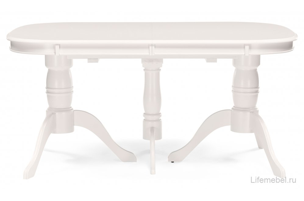 Деревянный стол Louvre 160(337)х106х76 butter white