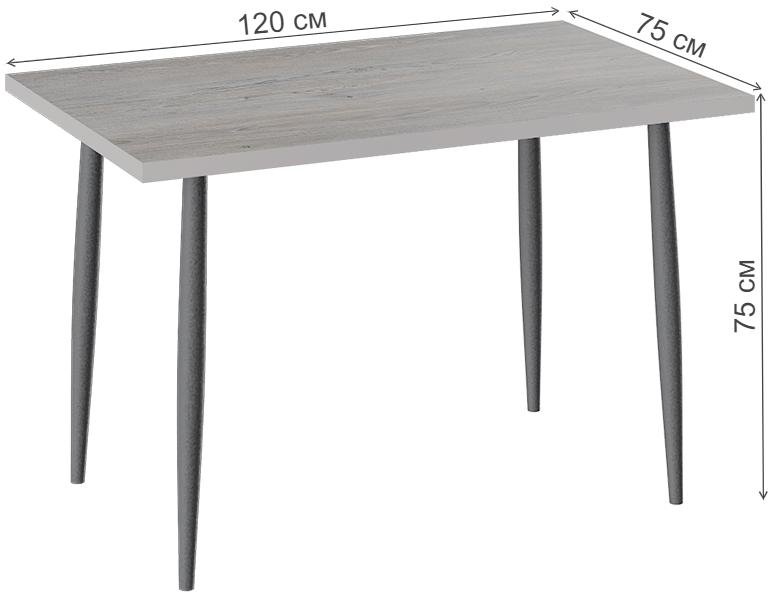 Деревянный стол Невада графит / навара