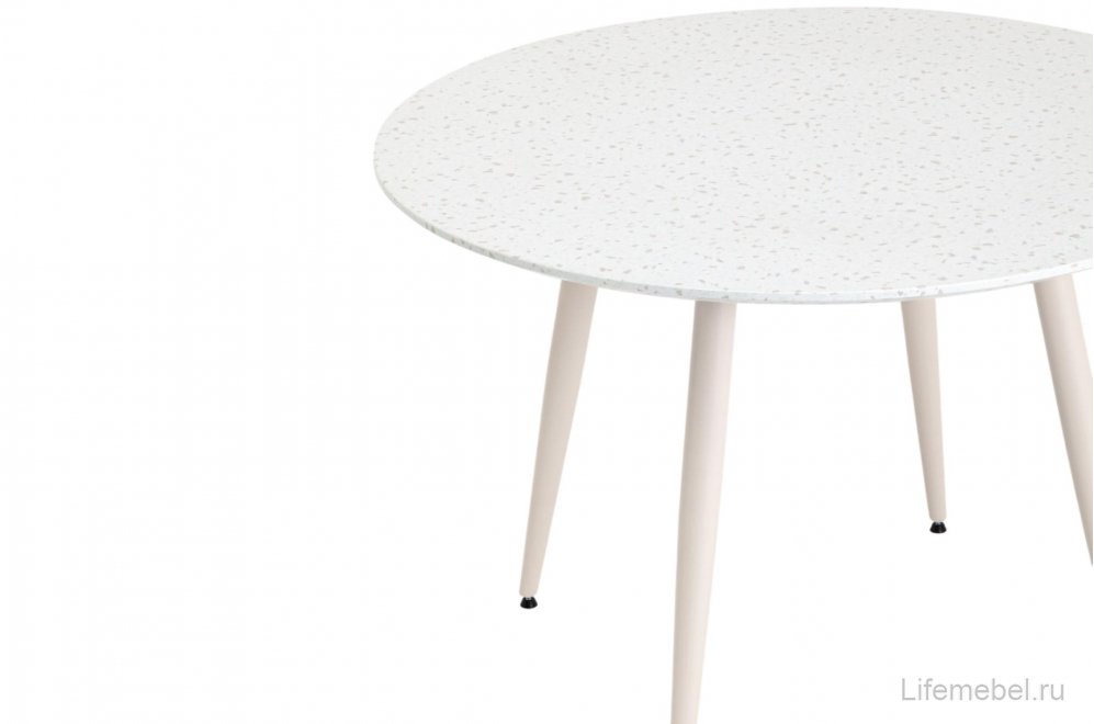 Деревянный стол Нимфа, D110, терраццо