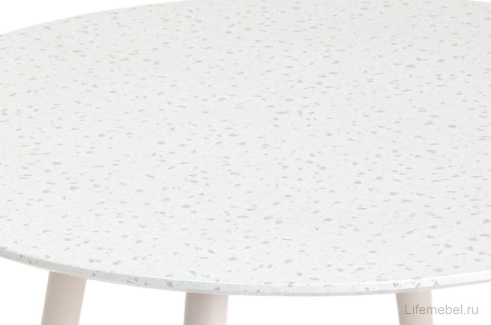 Деревянный стол Нимфа, D90, терраццо