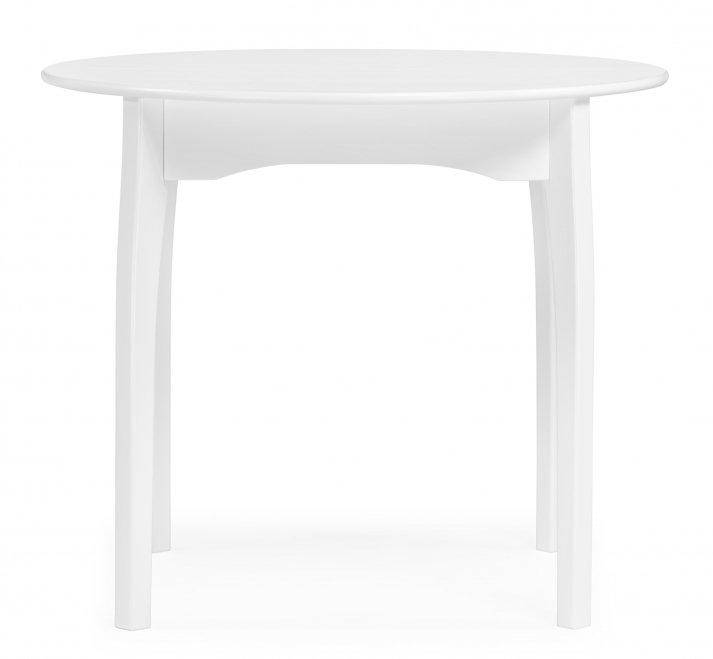 Деревянный стол Распи круглый 90(120)х90х76 белый