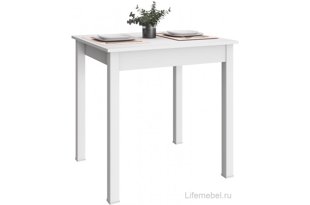 Деревянный стол С-300 белый структурный
