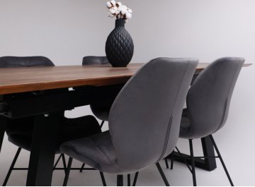 Обеденный стол Сангай 160(220)х80 дуб галифакс табак