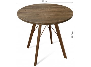 Обеденный стол SHT-TU9/70 МДФ темный орех / орех светлый