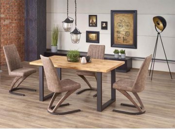 Обеденный стол Perez дуб светлый / черный