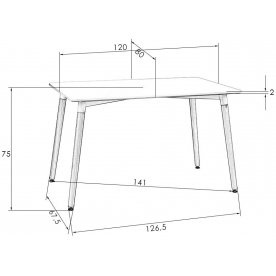 Деревянный стол Serra Wide