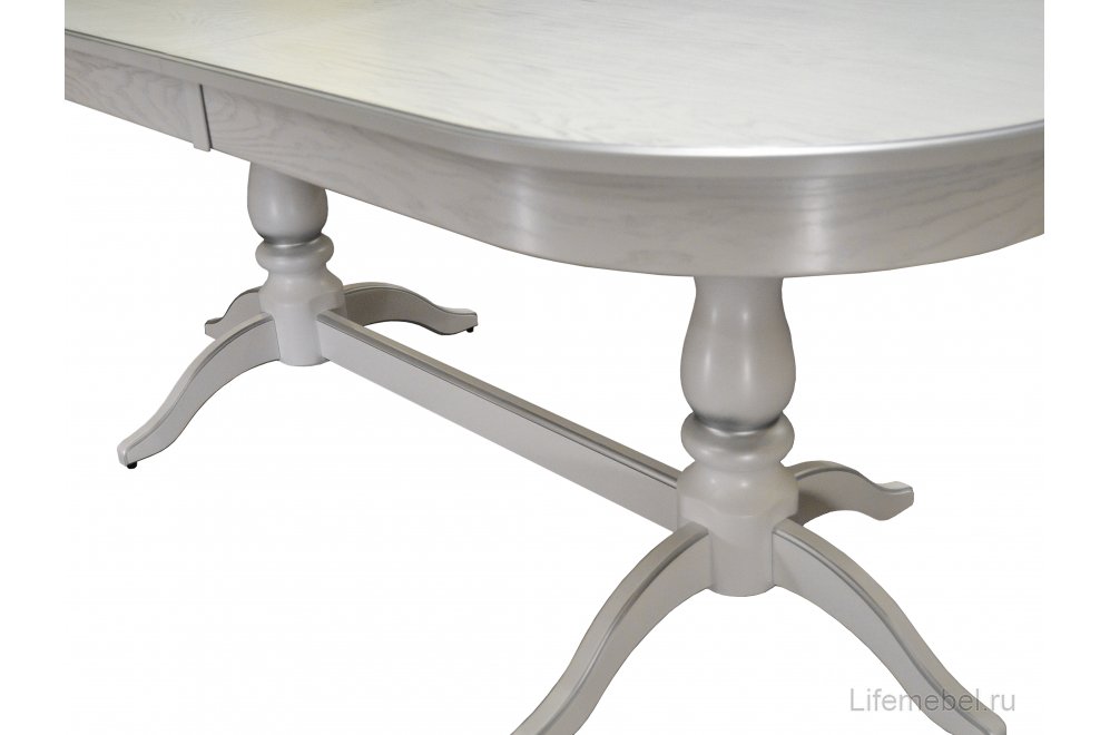 Деревянный стол Тарун 5 190 белый / серебро