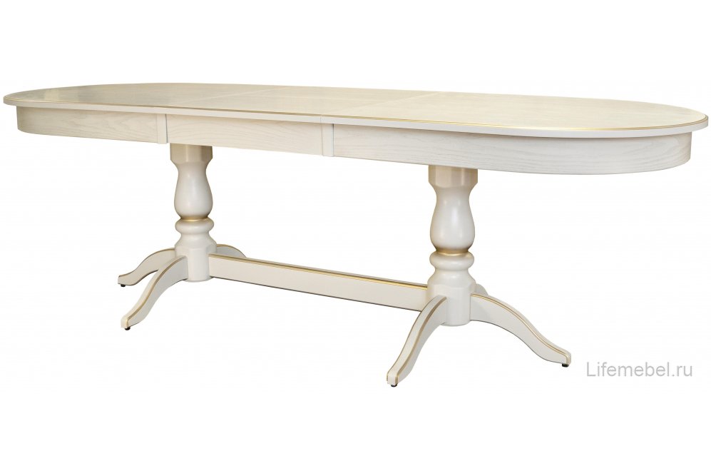 Деревянный стол Тарун 5 190 слоновая кость / золото