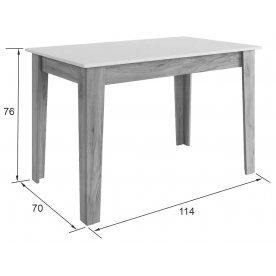 Деревянный стол Цезарь 114-164х70