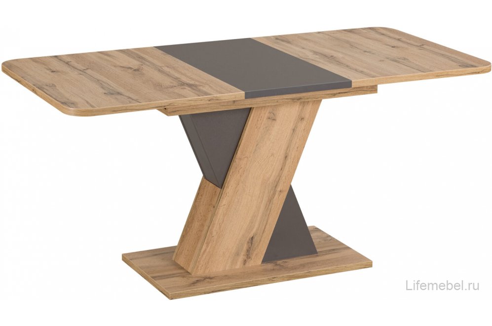 Деревянный стол Вильнюс дуб вотан / вольфрам