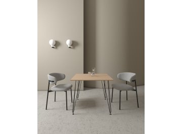 Обеденный стол ELEGANT teakwood/черный