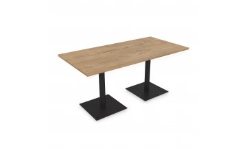 Деревянный стол EXTEND-160 teakwood/черный