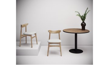 Деревянный обеденный стол RADIUS NEW mokko/черный