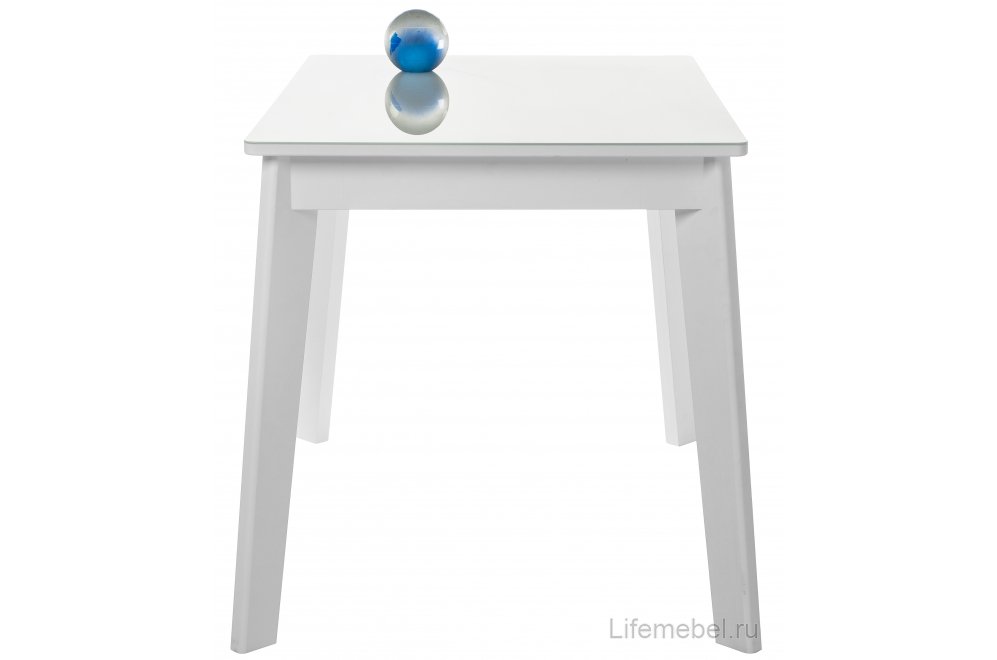 Стеклянный стол Арья белый / белая шагрень