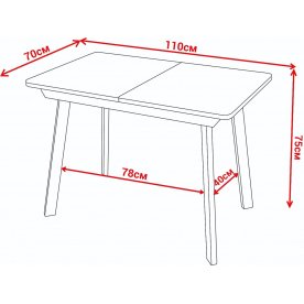 Стеклянный стол Танго ПР ВН ст-БЛ 93 ЧР