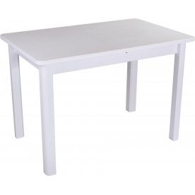 Стол Альфа ПР КМ белый / камень 04 / ножка 04 белая