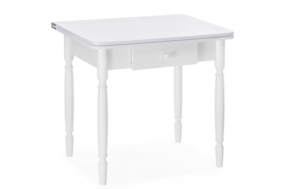 Стол Брентон с ящиком белый