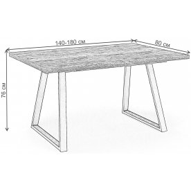 Деревянный стол Dikline ZB140