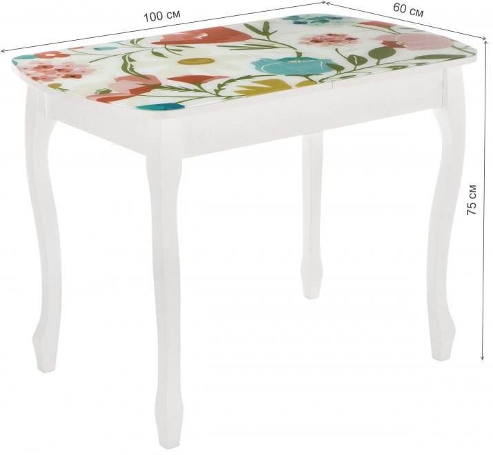 Стол Экстра 2 белый / весна
