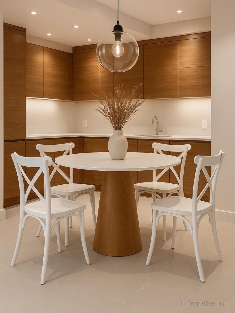 Стол Huge 120х75 white / brown