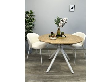 Обеденный стол KENNER DO1100 белый/дуб светлый