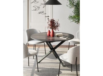 Обеденный стол KENNER DR1100 черный/сланец черный