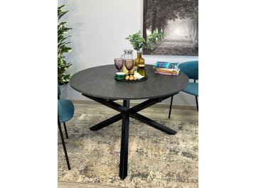 Обеденный стол DR1100 черный/сланец черный