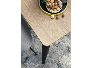 Обеденный стол KS1200 черный/дуб темный