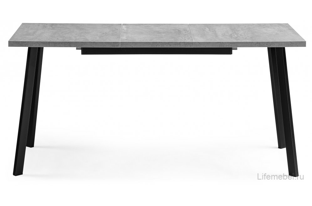 Стол раскладной Колон Лофт 120 32 мм бетон / черный матовый