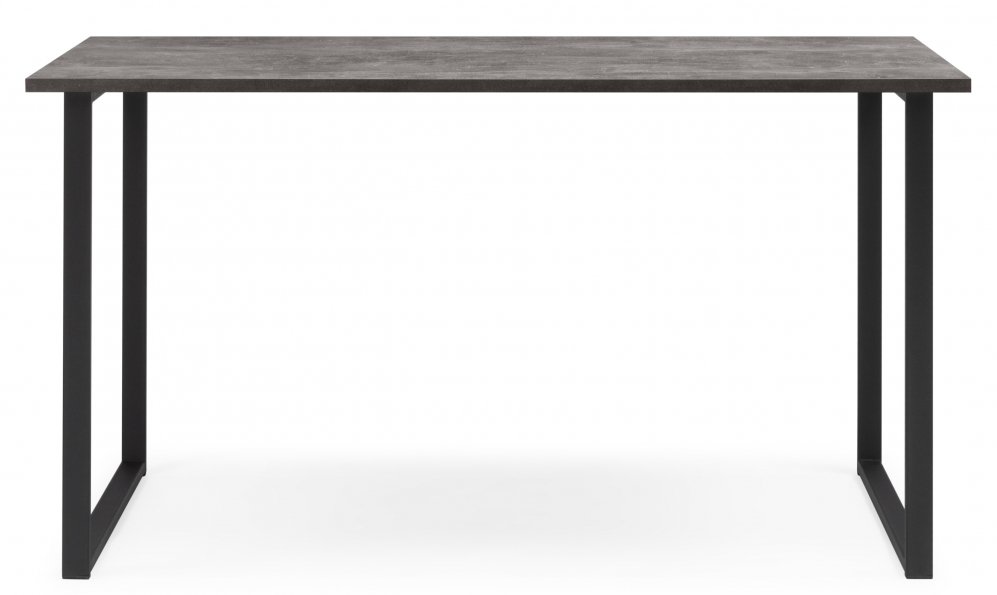 Деревянный стол Лиман 117 х 77 бетон светлый / черный матовый