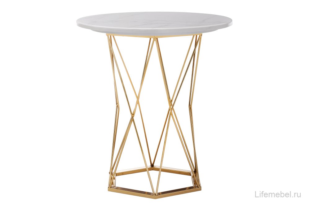 Стол Melan white / gold
