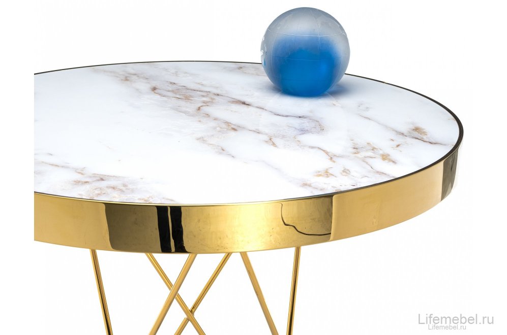 Стол Milena white / gold