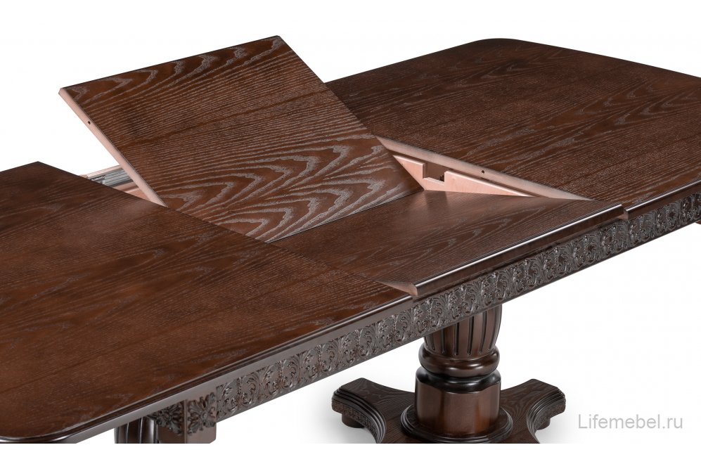 Деревянный стол Морнит 180(240)х100 орех темный / орех