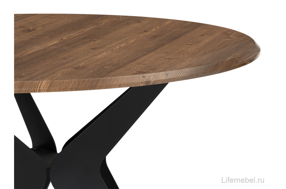 Деревянный стол Рикла 100х76 орех кантри / черный