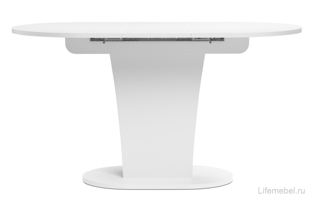 Стол на тумбе Порламар белый глянец