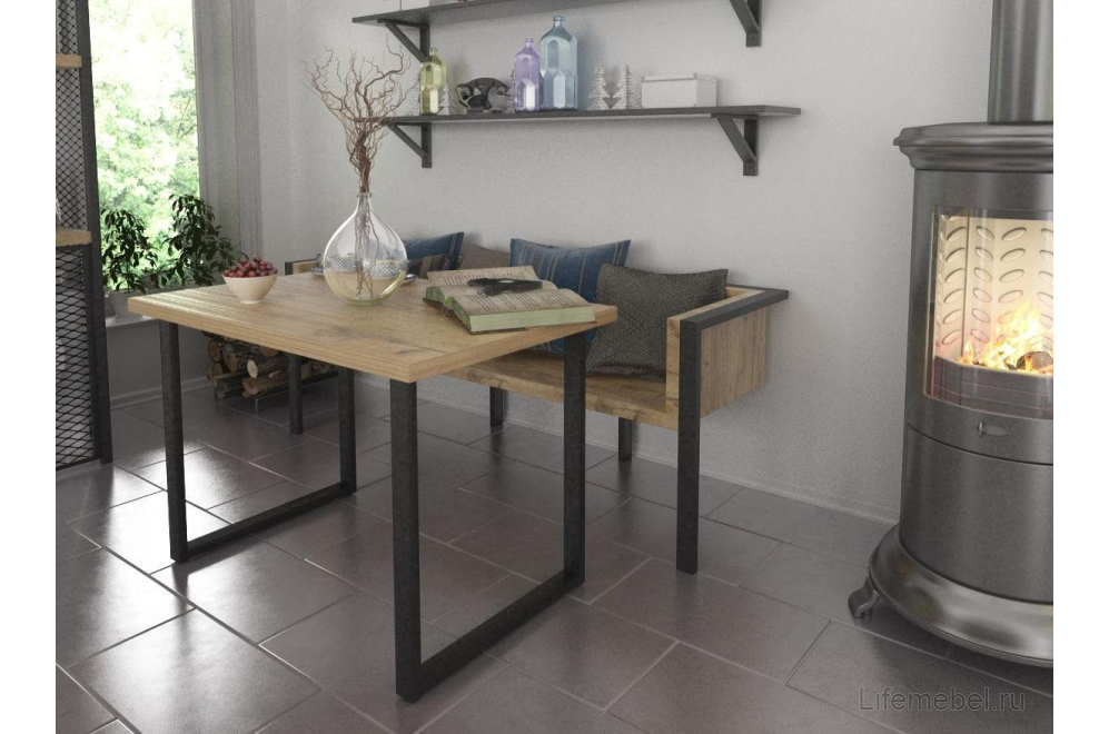 Деревянный стол Ницца дуб золотой крафт