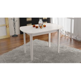 Стол Ницца СМ-217.01.11 венге / кожа бежевая / стекло с рисунком коричневое