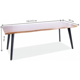 Деревянный стол Fresno 150-210/90/76