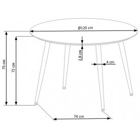 Деревянный стол Embos 120/75