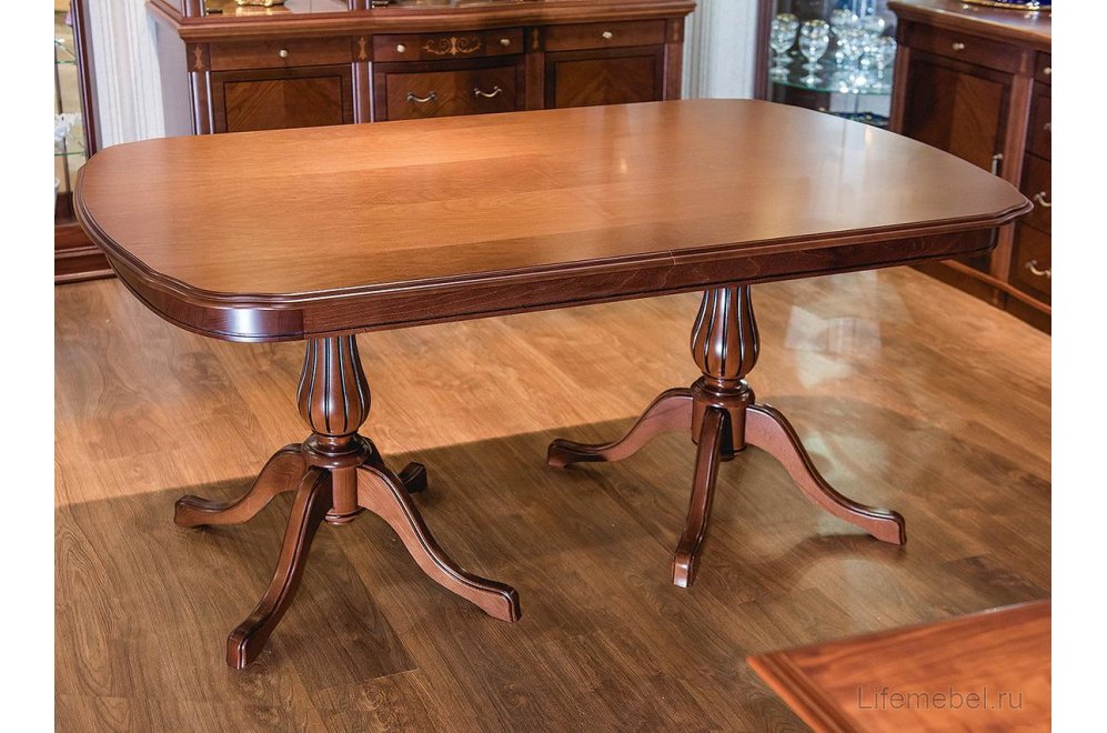 Стол обеденный Axmoble 950 овальный мукали шпон / вишня шпон