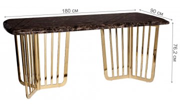 Стол Dark Emperador 180х90х762